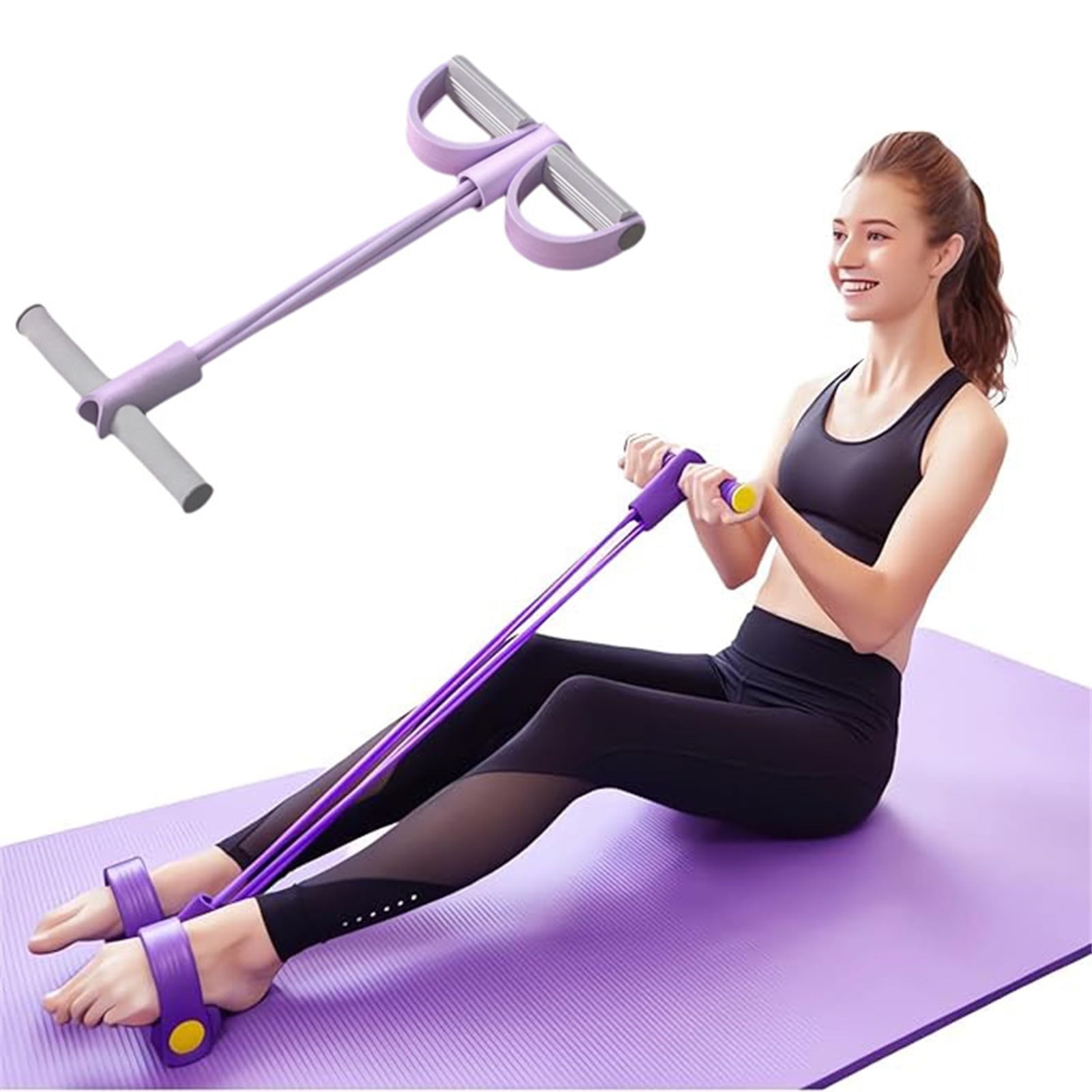 Clearance!4-Tube Pedal Puller Resistance Rope - Foot Pedal Resistance Band