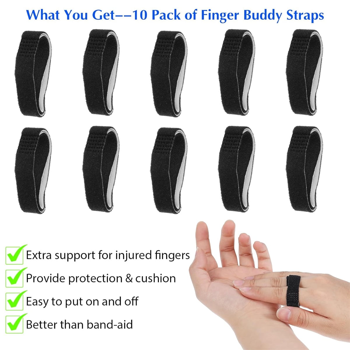 Hook and Loop Finger Wrap