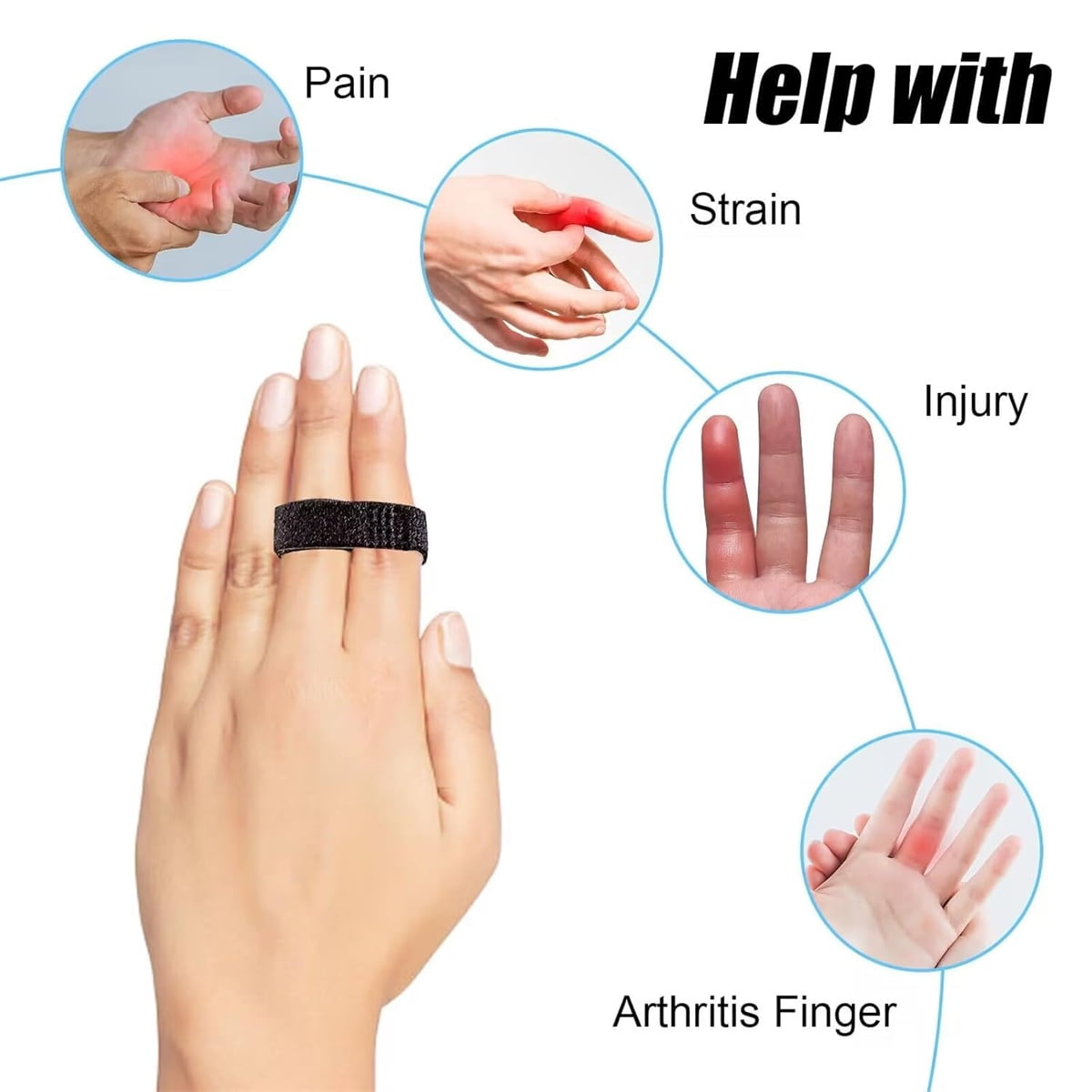 Hook and Loop Finger Wrap