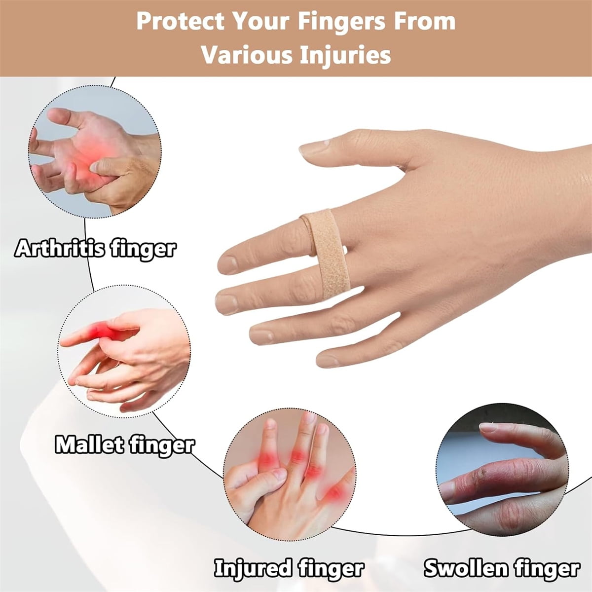 Hook and Loop Finger Wrap