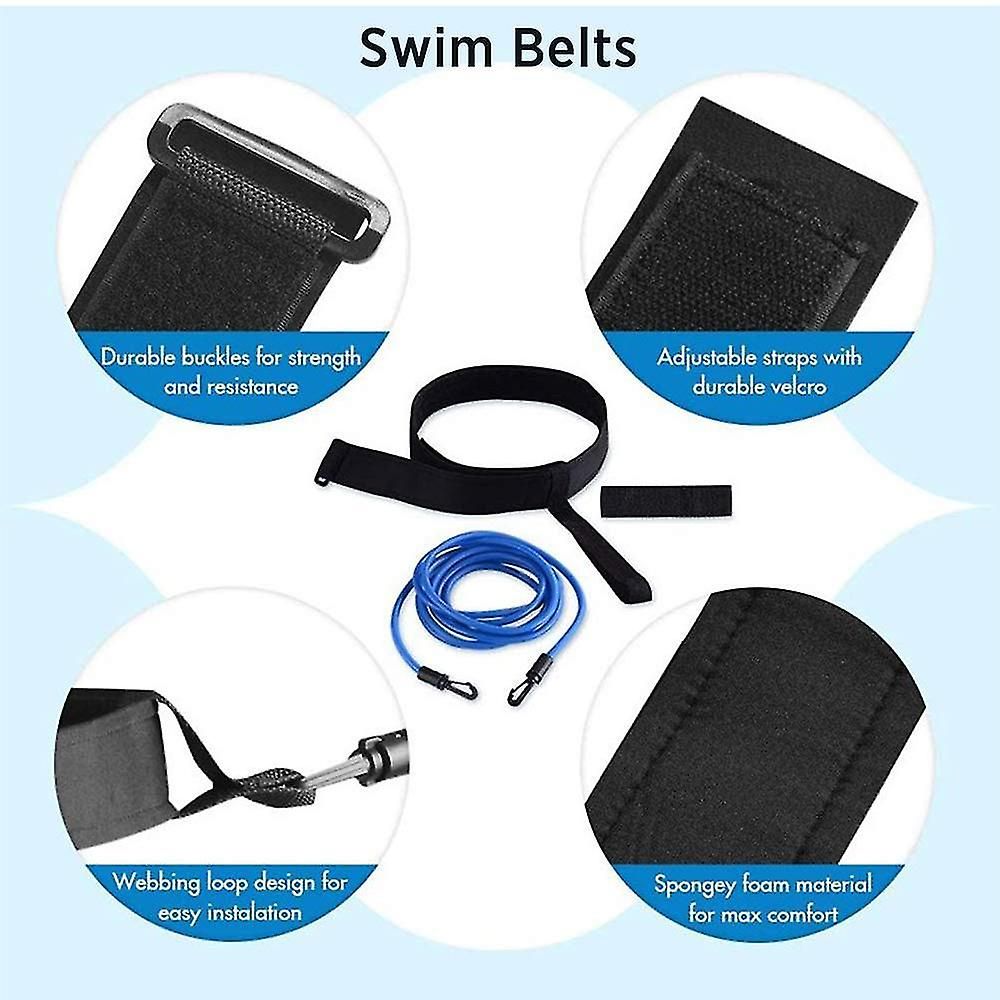 Adjustable swimming belt for pool