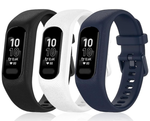 3pcs Soft Silicone Wristbands for Garmin Vivosmart 5 Wristband