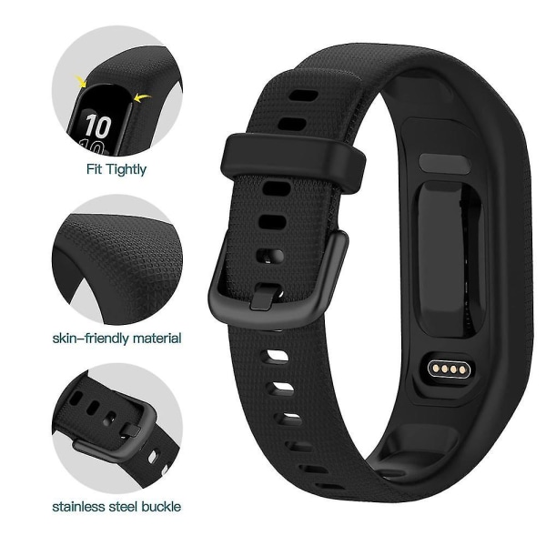 3pcs Soft Silicone Wristbands for Garmin Vivosmart 5 Wristband