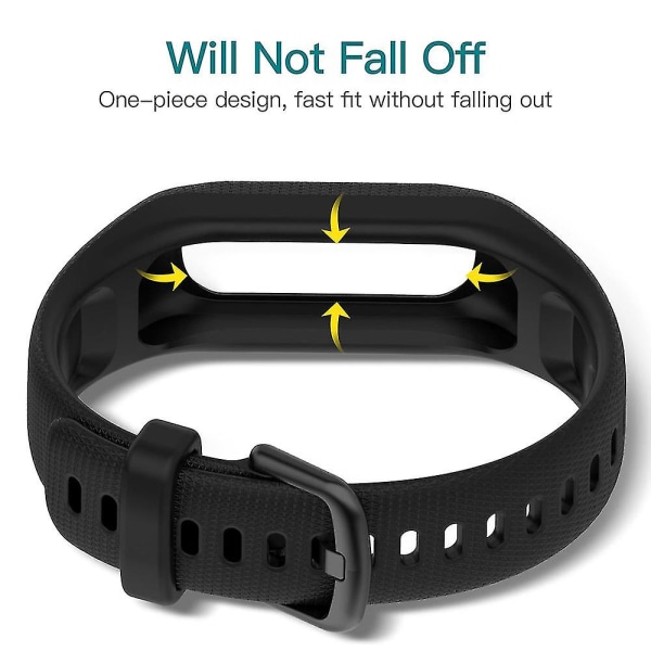 3pcs Soft Silicone Wristbands for Garmin Vivosmart 5 Wristband