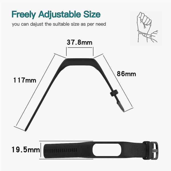 3pcs Soft Silicone Wristbands for Garmin Vivosmart 5 Wristband