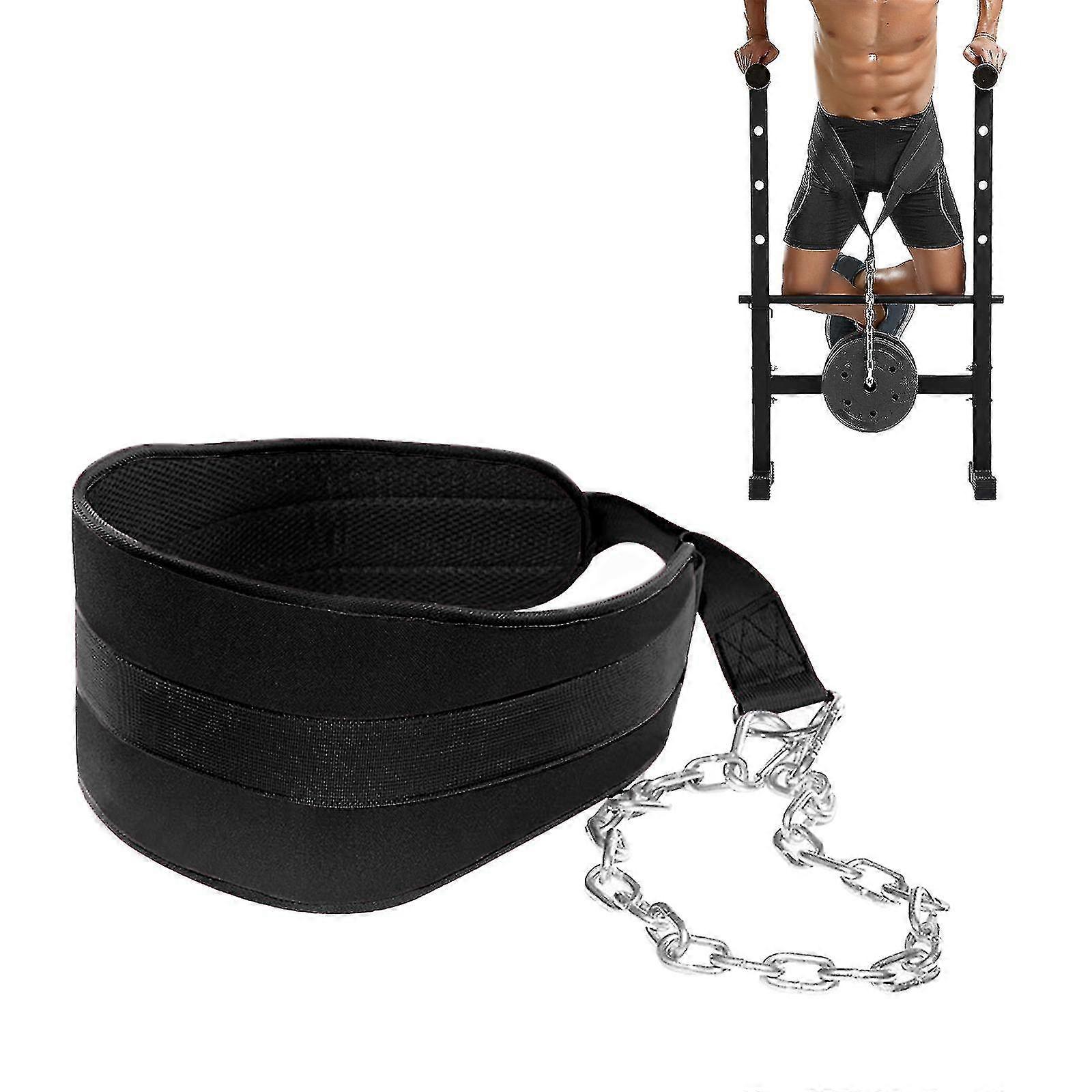 Seektop Weighted Pull Up Dip Belt With Chain (100kg Capacity) - Home Gym Strength Training Waist Belt
