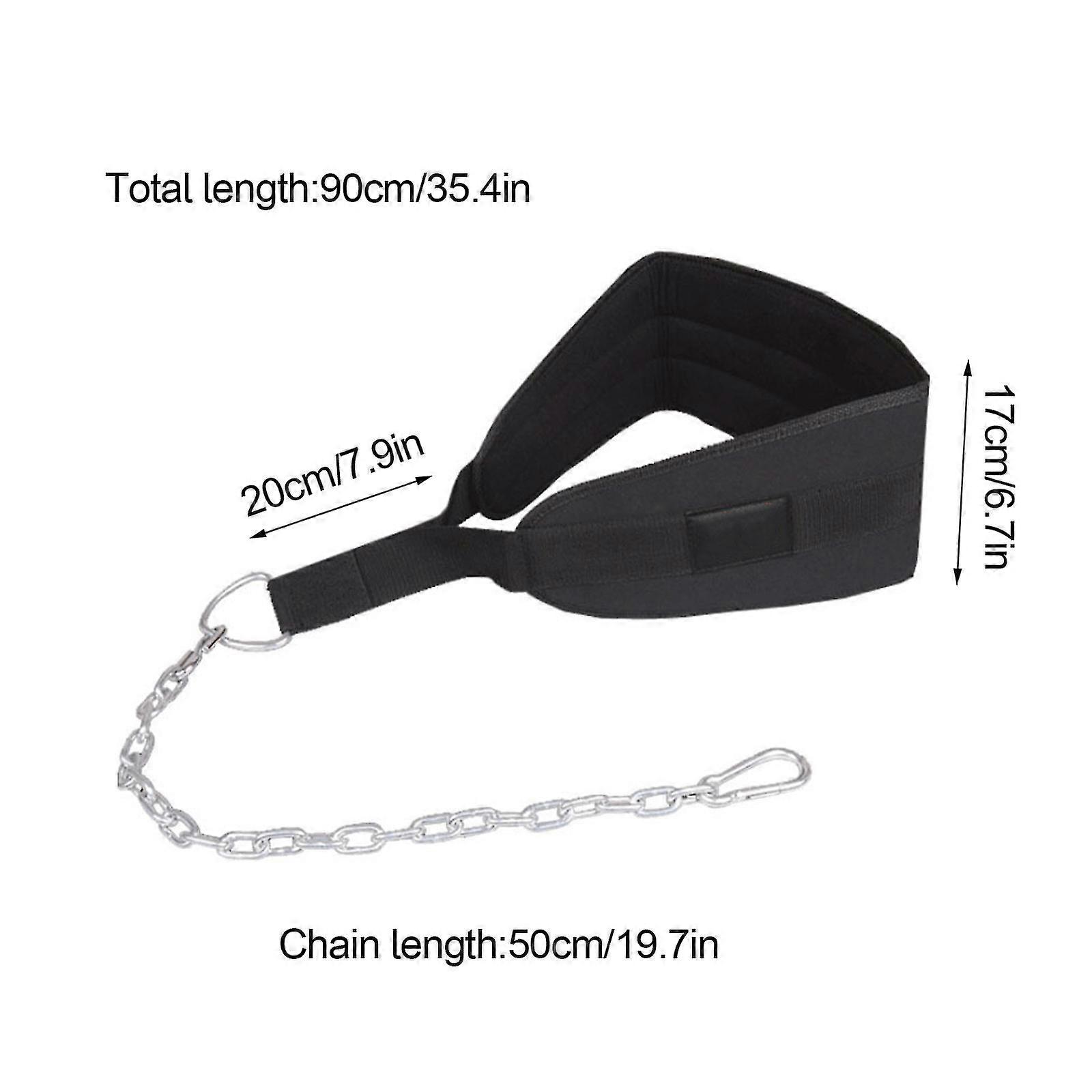 Seektop Weighted Pull Up Dip Belt With Chain (100kg Capacity) - Home Gym Strength Training Waist Belt