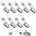 10 Pcs Metal Badge Clips with Transparent PVC Straps 10 Pcs Metal Badge Clips with Transparent PVC Straps