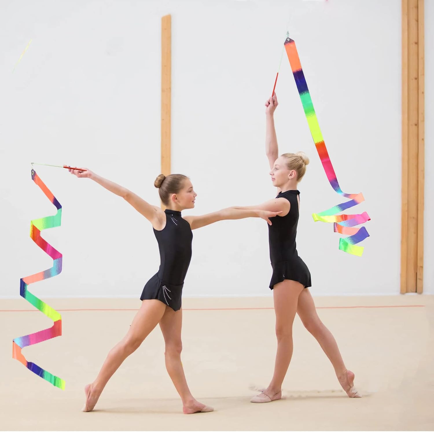 2Pcs Ribbon wands Rainbow Dance for Kids