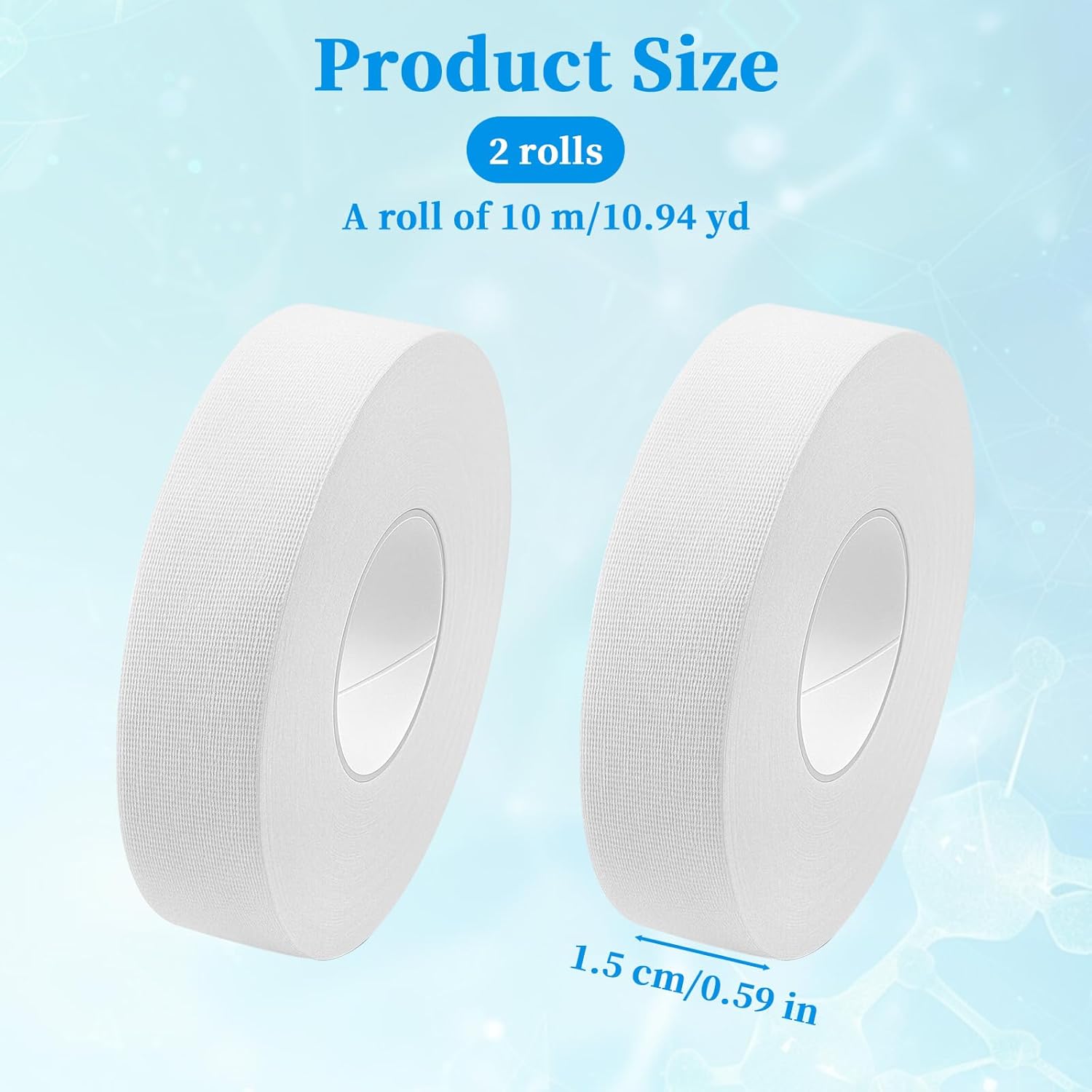 2-Roll Finger Tape - 0.6In x 32ft White Extra Strong Athletic Tape for Fingers