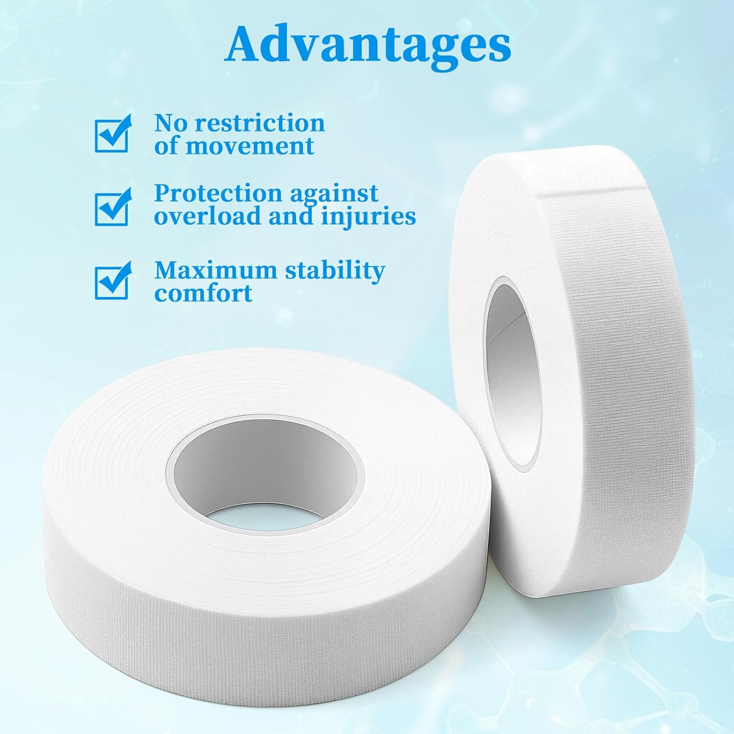 2-Roll Finger Tape - 0.6In x 32ft White Extra Strong Athletic Tape for Fingers