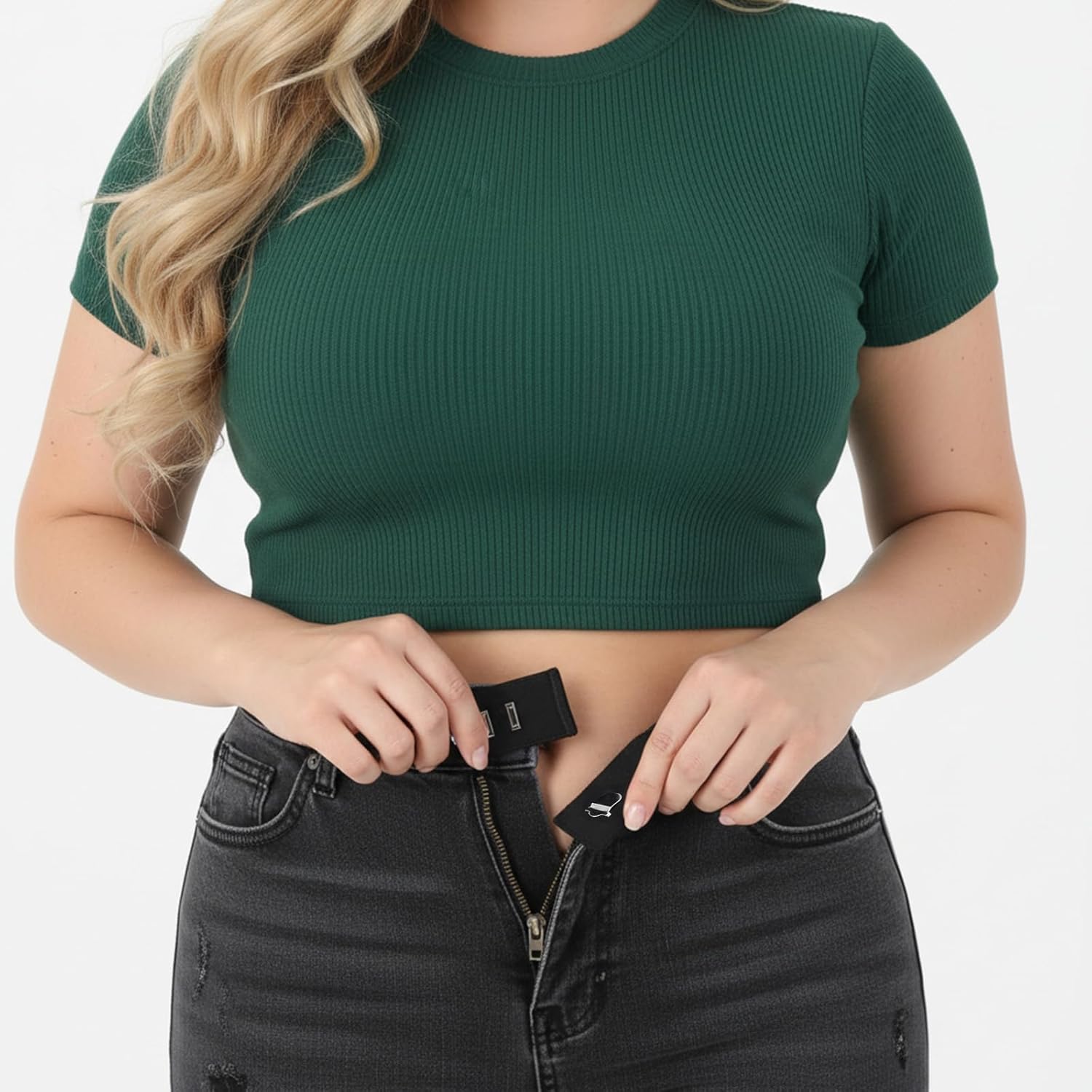 Xinjoduz 8 pcs Black Hook Waist Band Extenders
