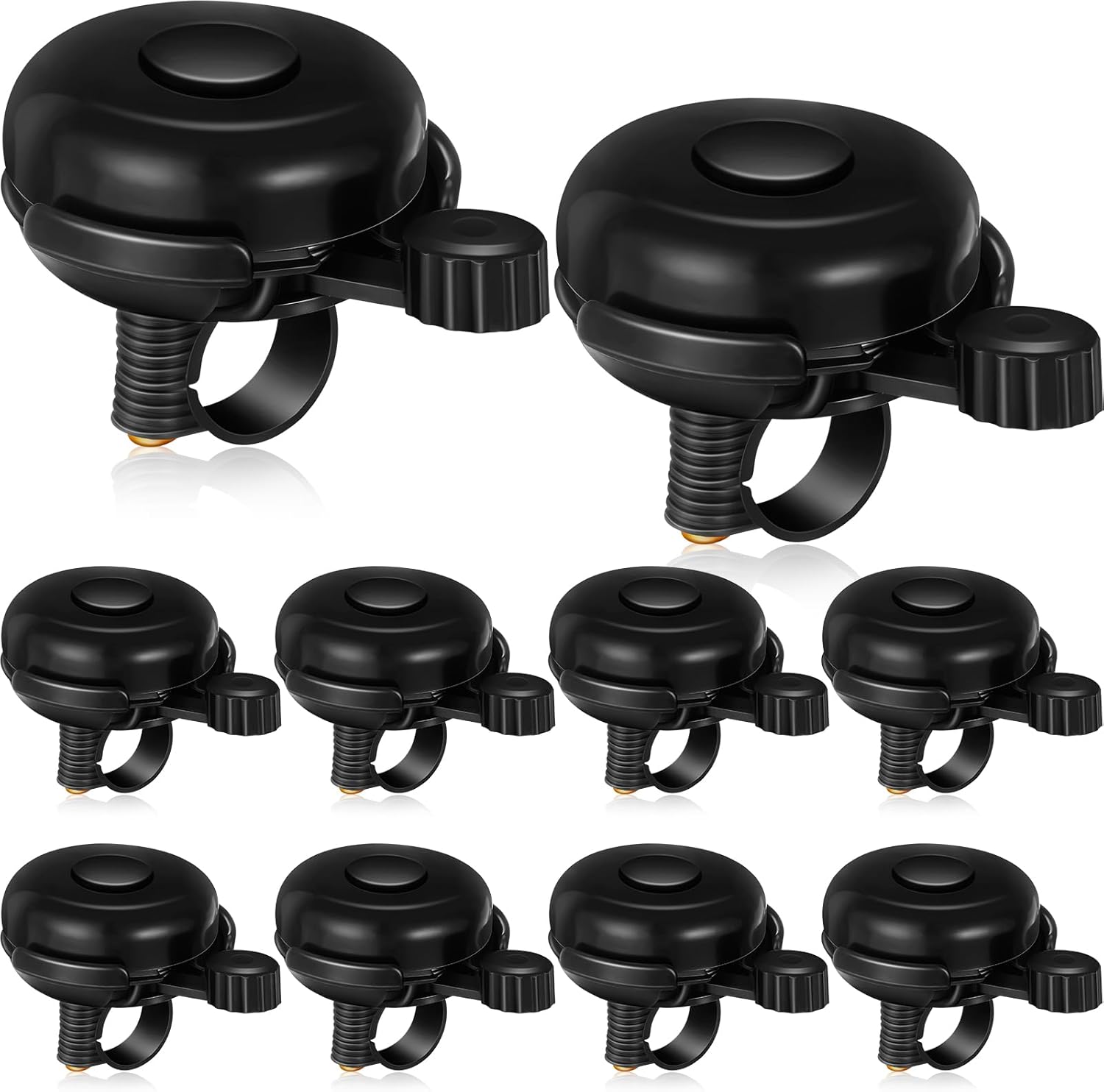 15 Pcs Classic Bike Bell Aluminum Bicycle Bell Loud Crisp Clear Sound Bike Accessories Easy Installation for Adults Kids Girls Boys