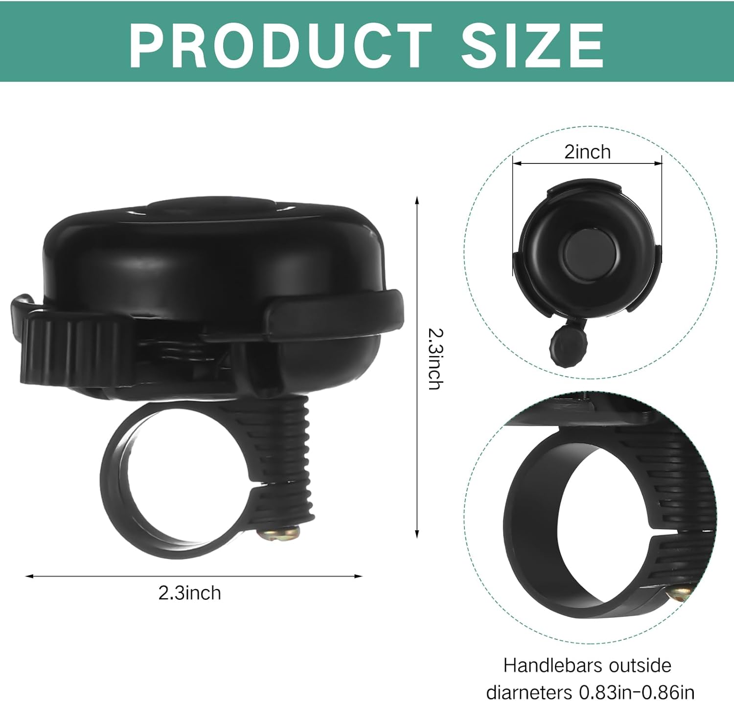 15 Pcs Classic Bike Bell Aluminum Bicycle Bell Loud Crisp Clear Sound Bike Accessories Easy Installation for Adults Kids Girls Boys