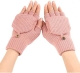 Women's Warm Fingerless Gloves - Pink - 1 Pair Women's Warm Fingerless Gloves - Pink - 1 Pair