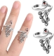 2 Pack Adjustable Yarn Guides for Crocheting & Knitting - Finger Ring Holders - Silver 2 Pack Adjustable Yarn Guides for Crocheting & Knitting - Finger Ring Holders - Silver