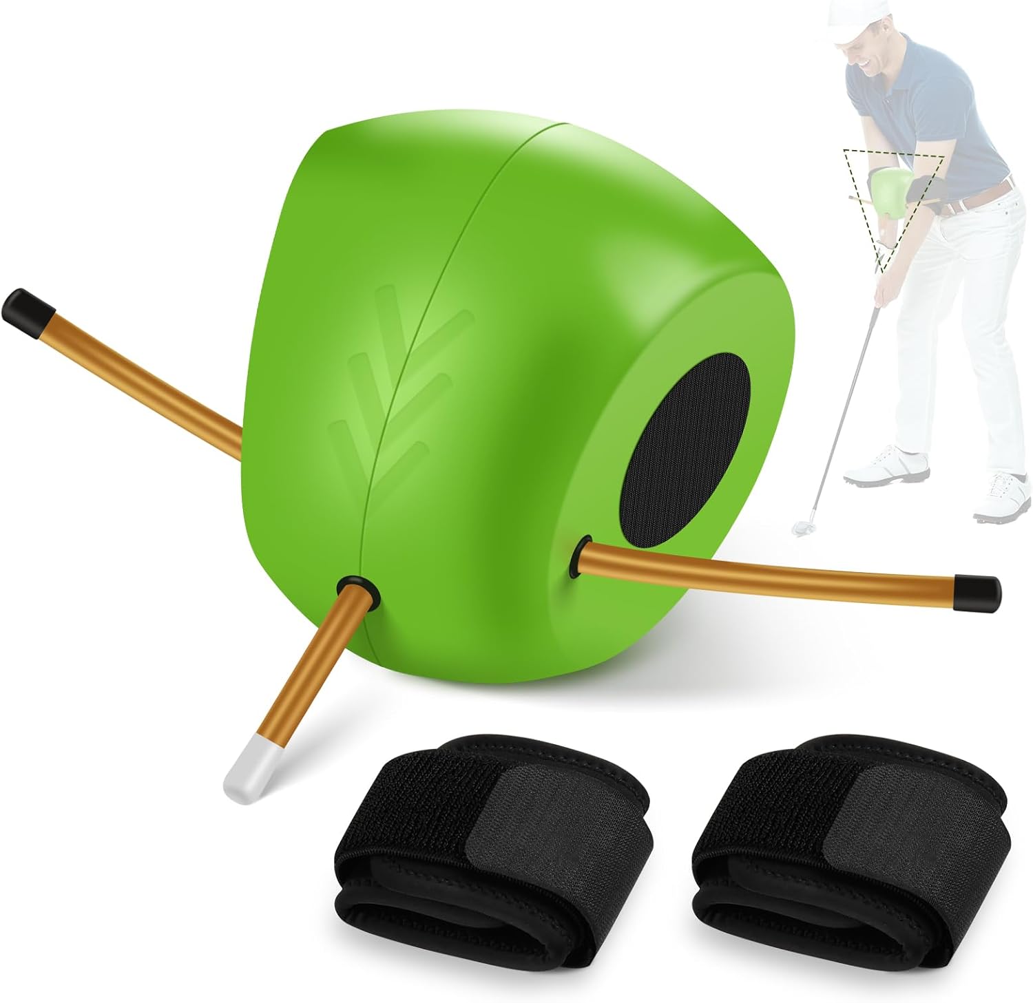 Upgraded Golf Training Aid with Dual Velcro Straps – Golf Swing Trainer for Posture Correction