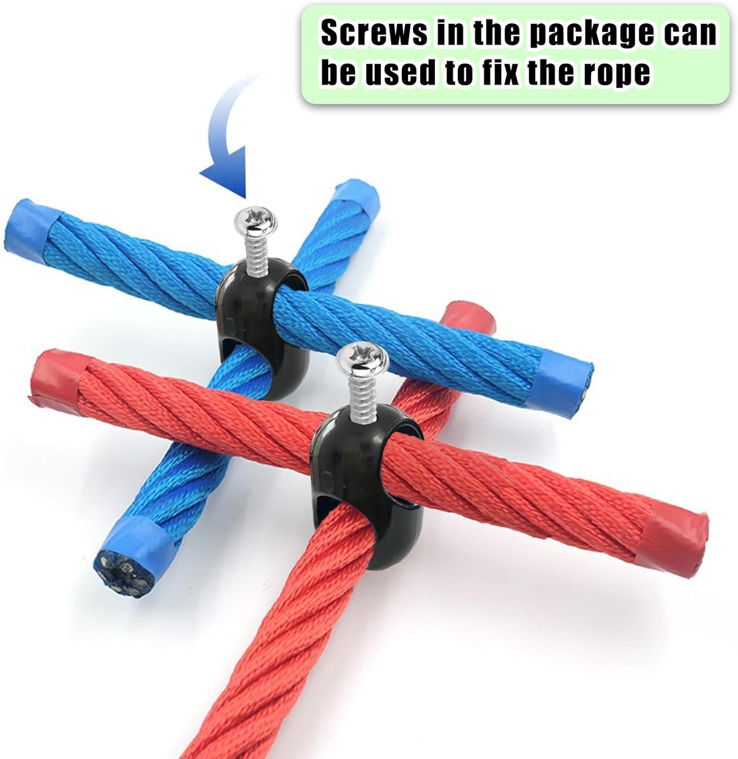 10 Pieces Climbing Rope Cross-Type Connectors Net Ladder Metal Buckle Outdoor Climbing Net Ladde Accessories for Suitable for Cargo Climbing Net Jungle Gym Bird Climbing Rope Ladder