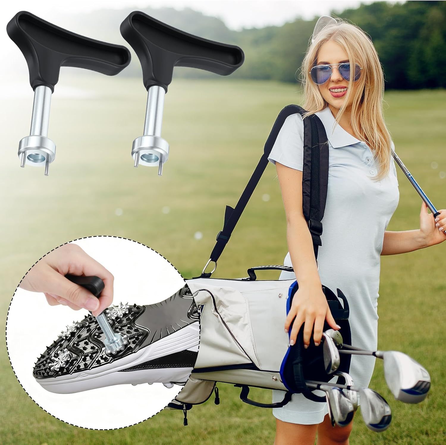 2 Pcs Golf Spike Removal Tool
