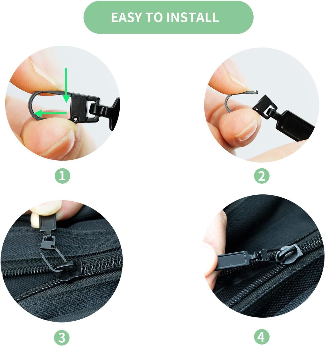 Metal Zipper Pull Replacement for Small Holes