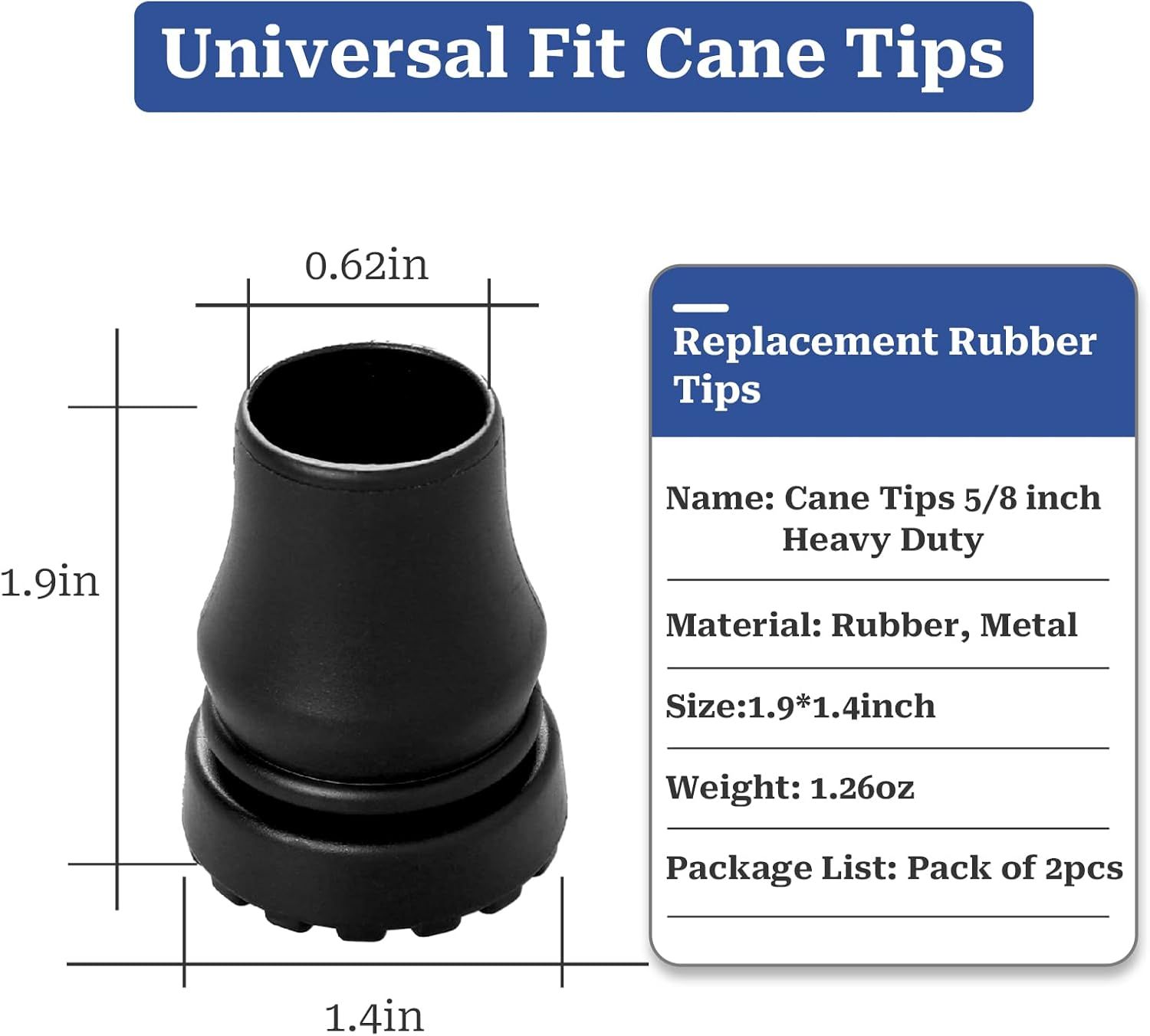 Cane Tips 5/8 inch Heavy Duty