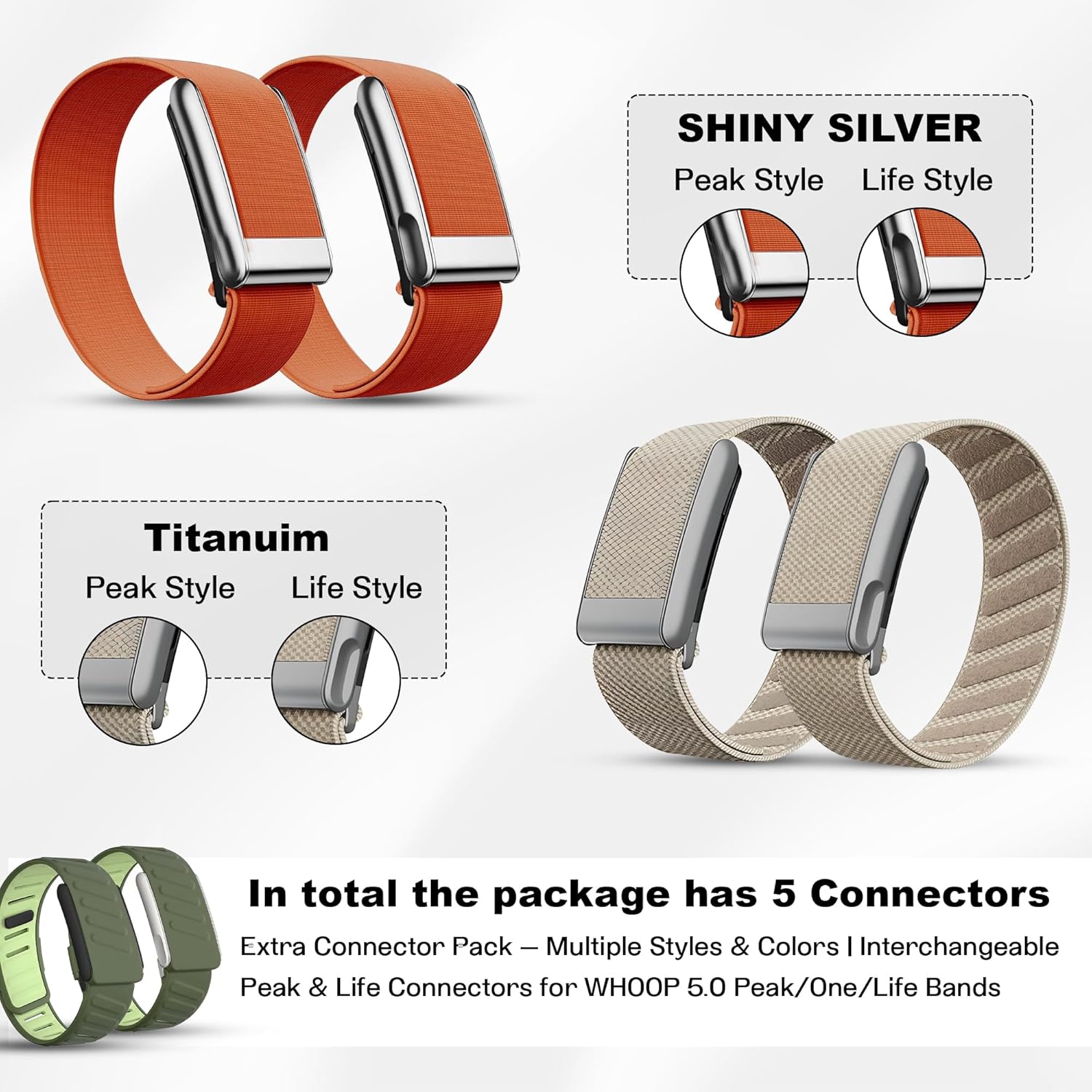 Multi-Pack Wrist Bands Compatible with Whoop 5.0