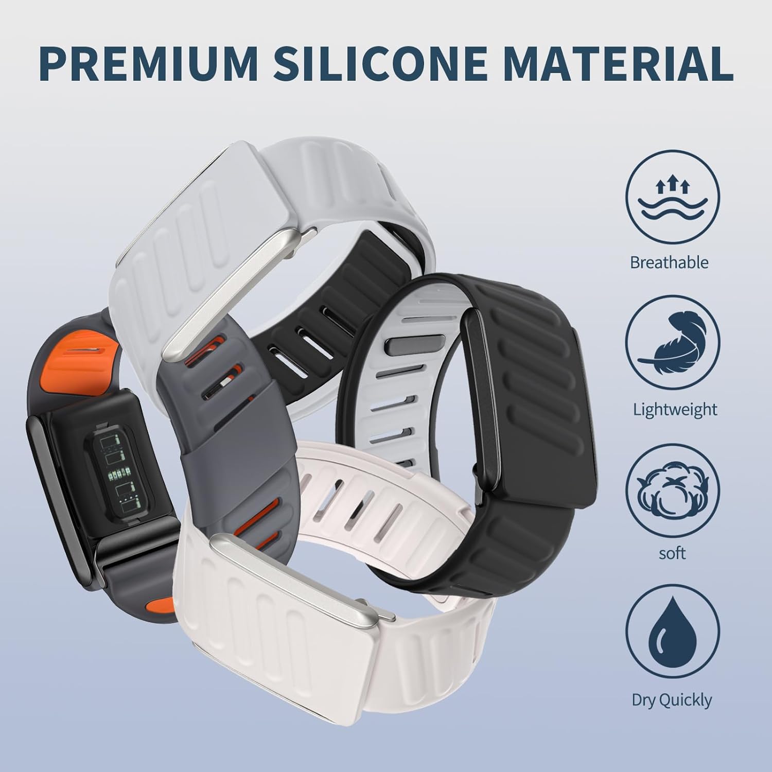 Comfort Durable Silicone Wristband Compatible with WHOOP 4.0 Band