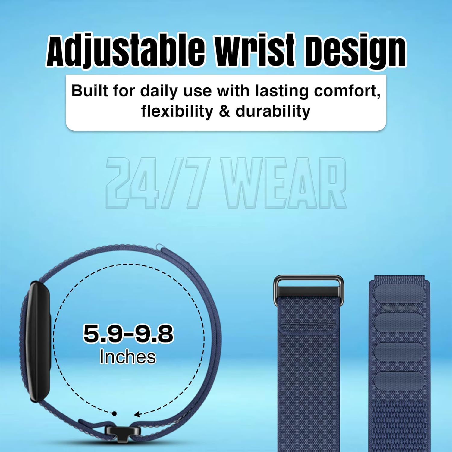 Breathable Nylon Replacement Watch Band Compatible with Polar Loop – Lightweight