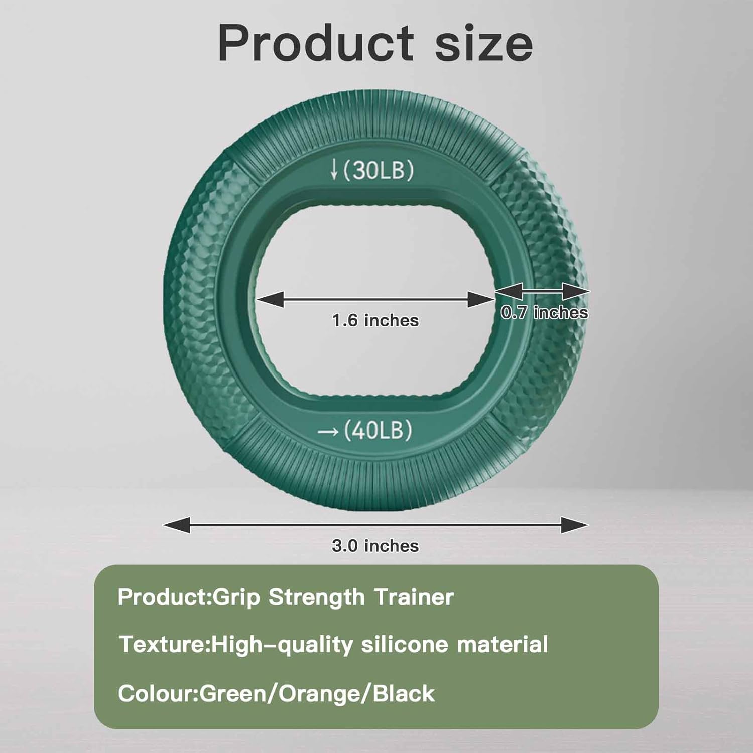 Grip Strength Trainer (30-80lbs) - 6 Resistance Levels