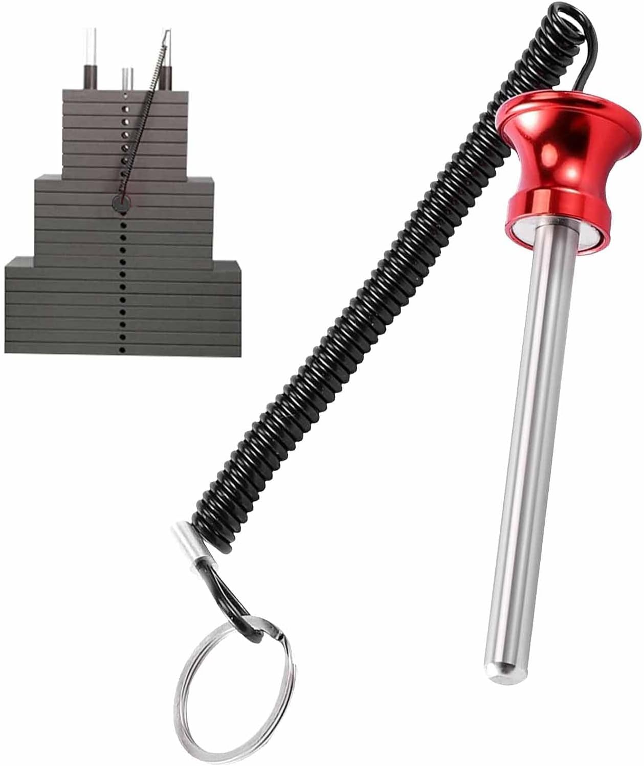 Universal Magnetic Weight Stack Pin with Pull Rope - Heavy Duty Gym for Machines
