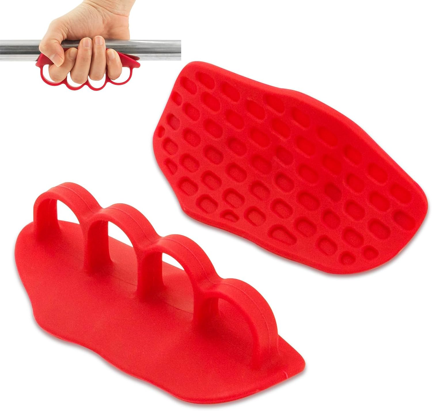 Anti-Slip Workout Grips: New Rubber Gym Grips Deadlifts Palm Protection Gloves for Weight Lifting