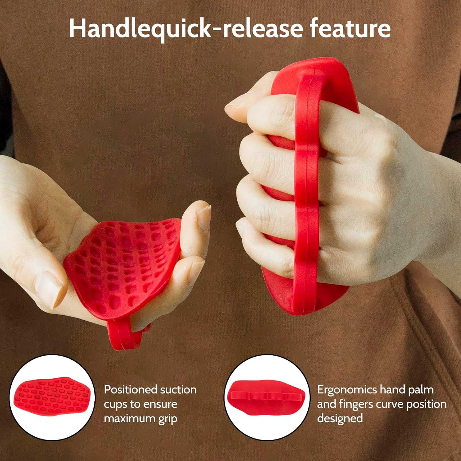 Anti-Slip Workout Grips: New Rubber Gym Grips Deadlifts Palm Protection Gloves for Weight Lifting
