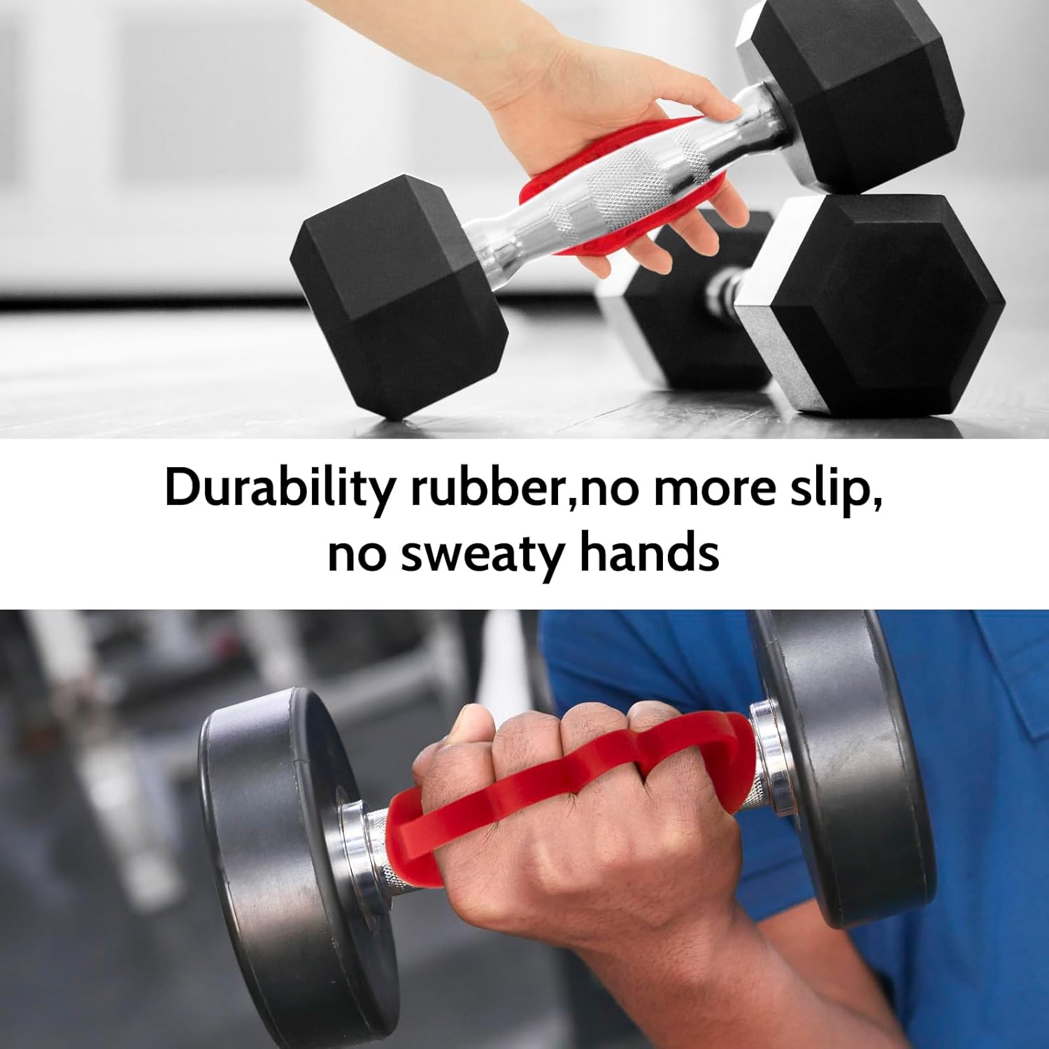 Anti-Slip Workout Grips: New Rubber Gym Grips Deadlifts Palm Protection Gloves for Weight Lifting
