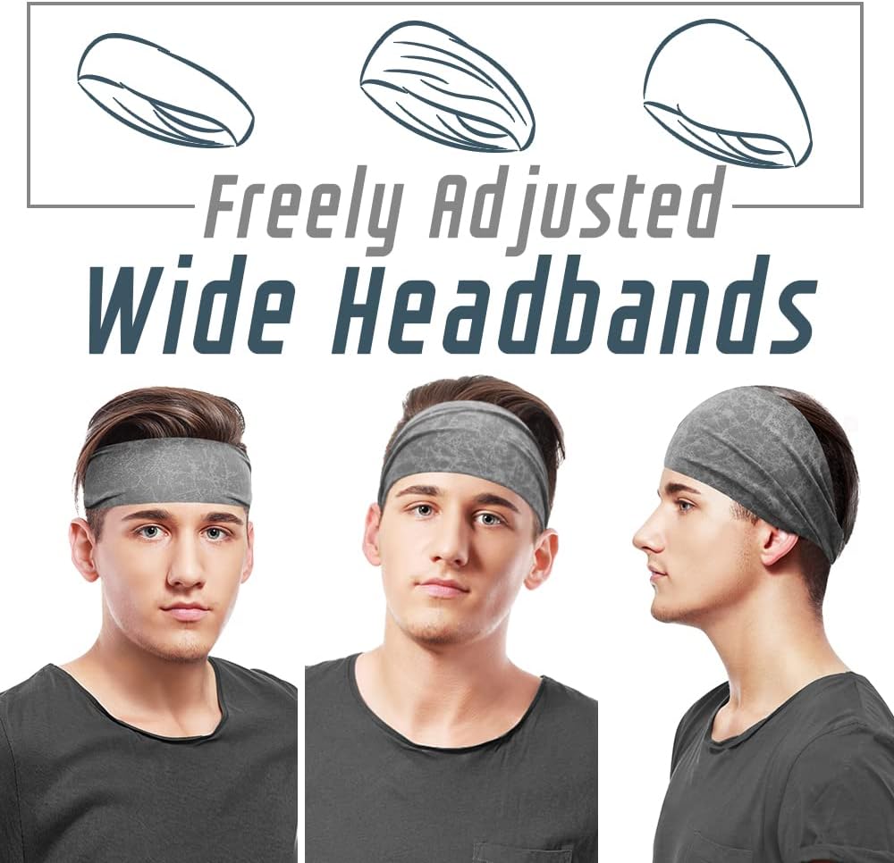 Mens Sports Headbands for Long Hair