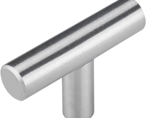 10 Pack Brushed Nickel Cabinet Knobs Cabinet Hardware - Brushed Nickel Drawer Knobs Kitchen Cabinet Knobs T Bar Drawer Pull Knobs 1/2 inch Diameter Overall Length 50mm