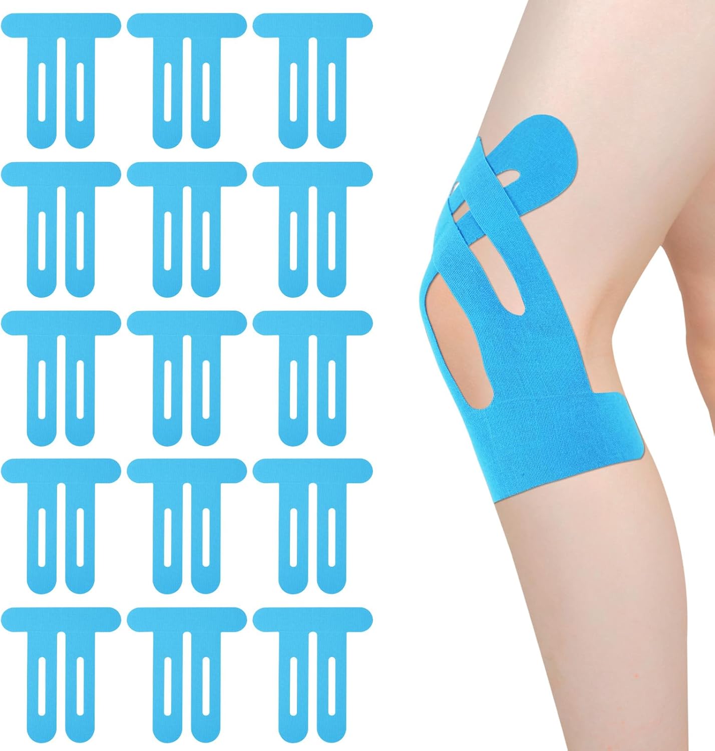 15pcs Precut Kinesiology Tape for Knees