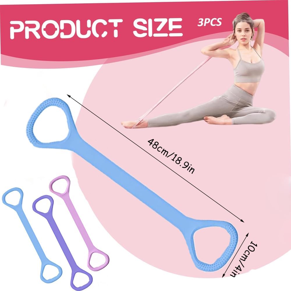 3 Pack Figure 8 Fitness Resistance Band
