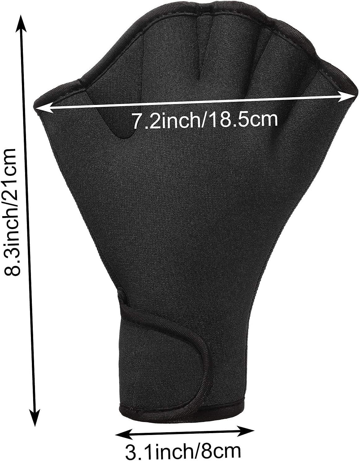 2 Pairs Swimming Gloves Swim Training Gloves Neoprene Gloves Webbed Fitness Water Resistance Training Gloves for Swimming Diving with Wrist Strap