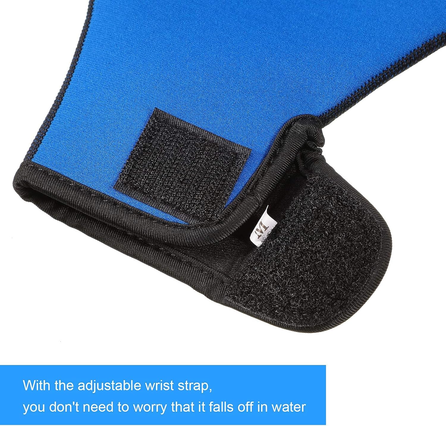 2 Pairs Swimming Gloves Swim Training Gloves Neoprene Gloves Webbed Fitness Water Resistance Training Gloves for Swimming Diving with Wrist Strap