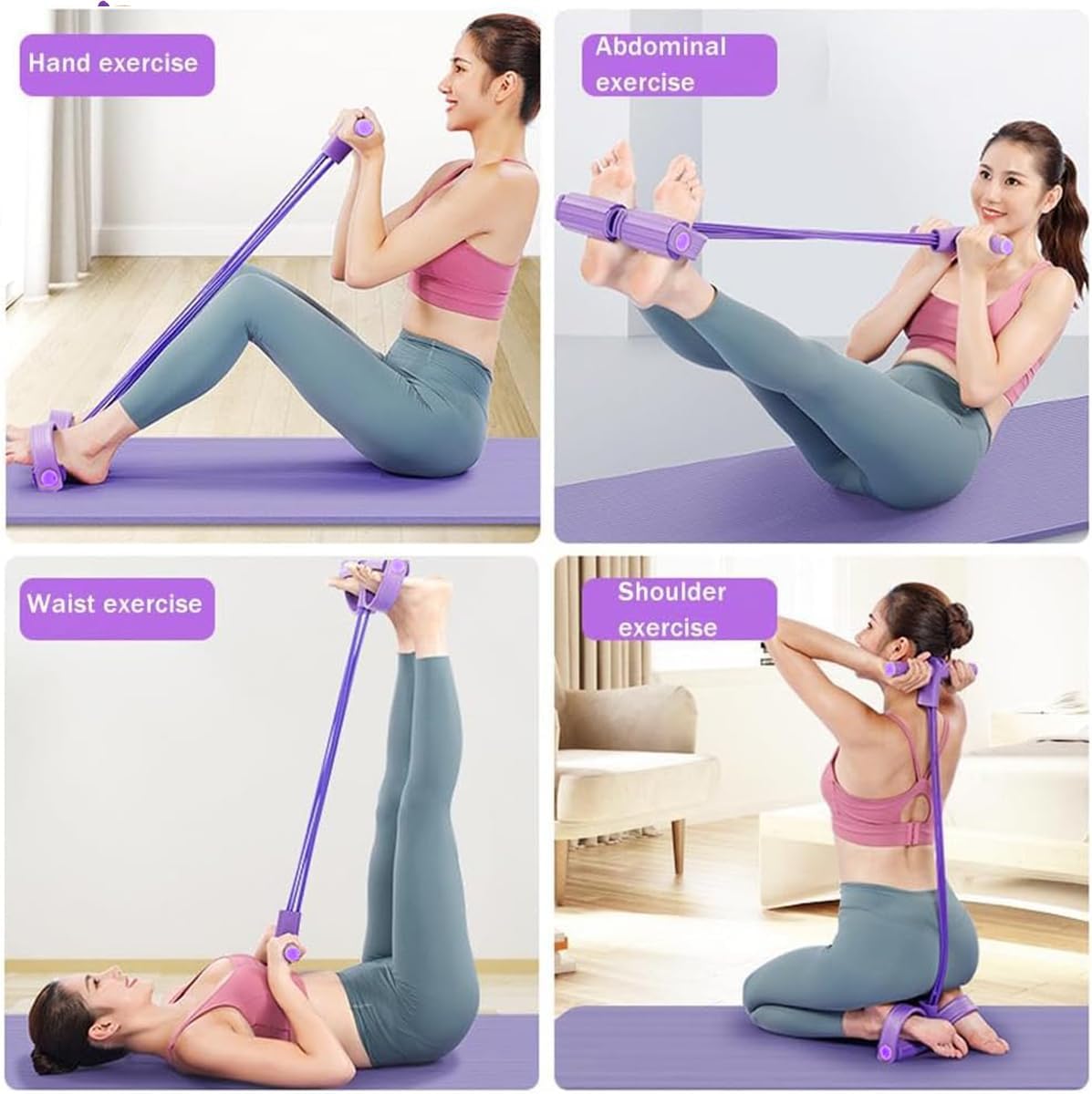 6-Tube Pedal Resistance Band