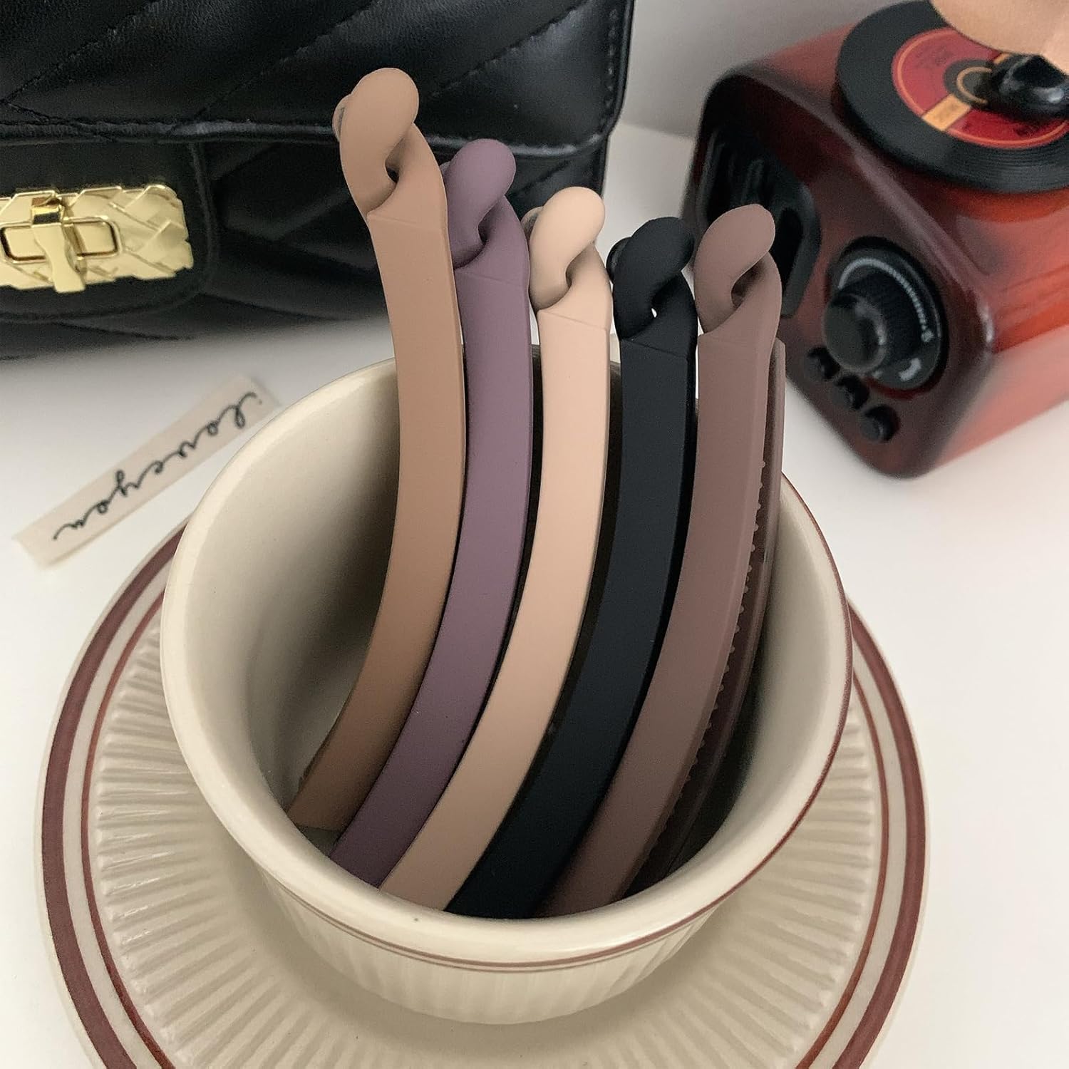 5 Pcs Banana Clip Vintage Hair Clips for Thin Hair Women Banana Clips for Thin Hair Strong Hold Banana Clips Hair Ponytail No Slip Clip Fine Hair Accessories for Women