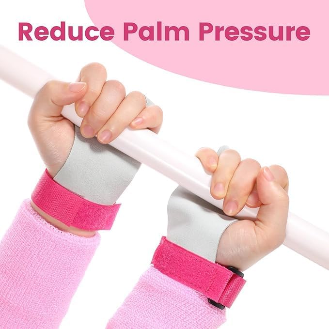2 Packs Kids Gymnastics Grips Wristbands Sets for Youth