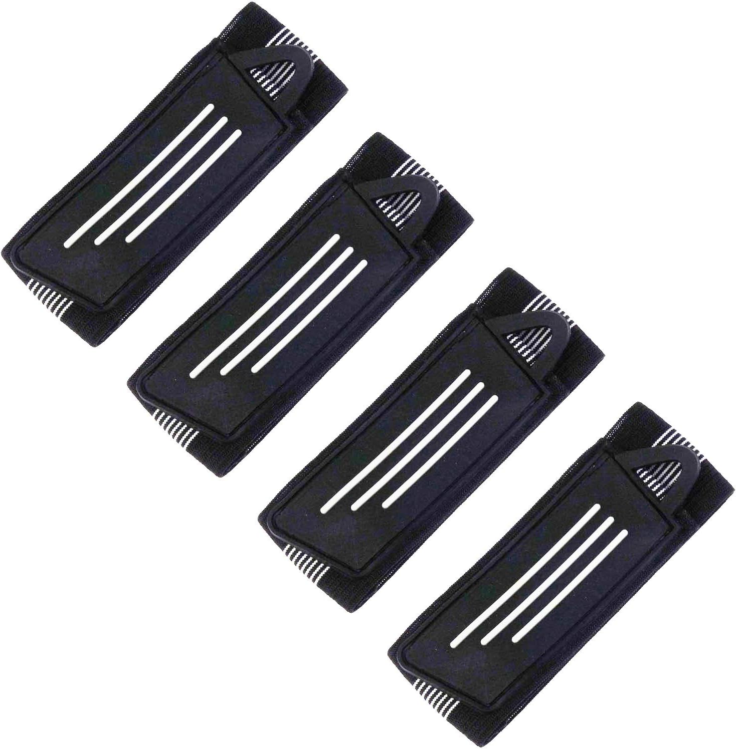 4 Pack Elastic Bike Bicycle Ankle Leg Riding Puttee Cycling Safety Bind Pant Bands Clip Strap Belt Fully Adjustable for Cycling