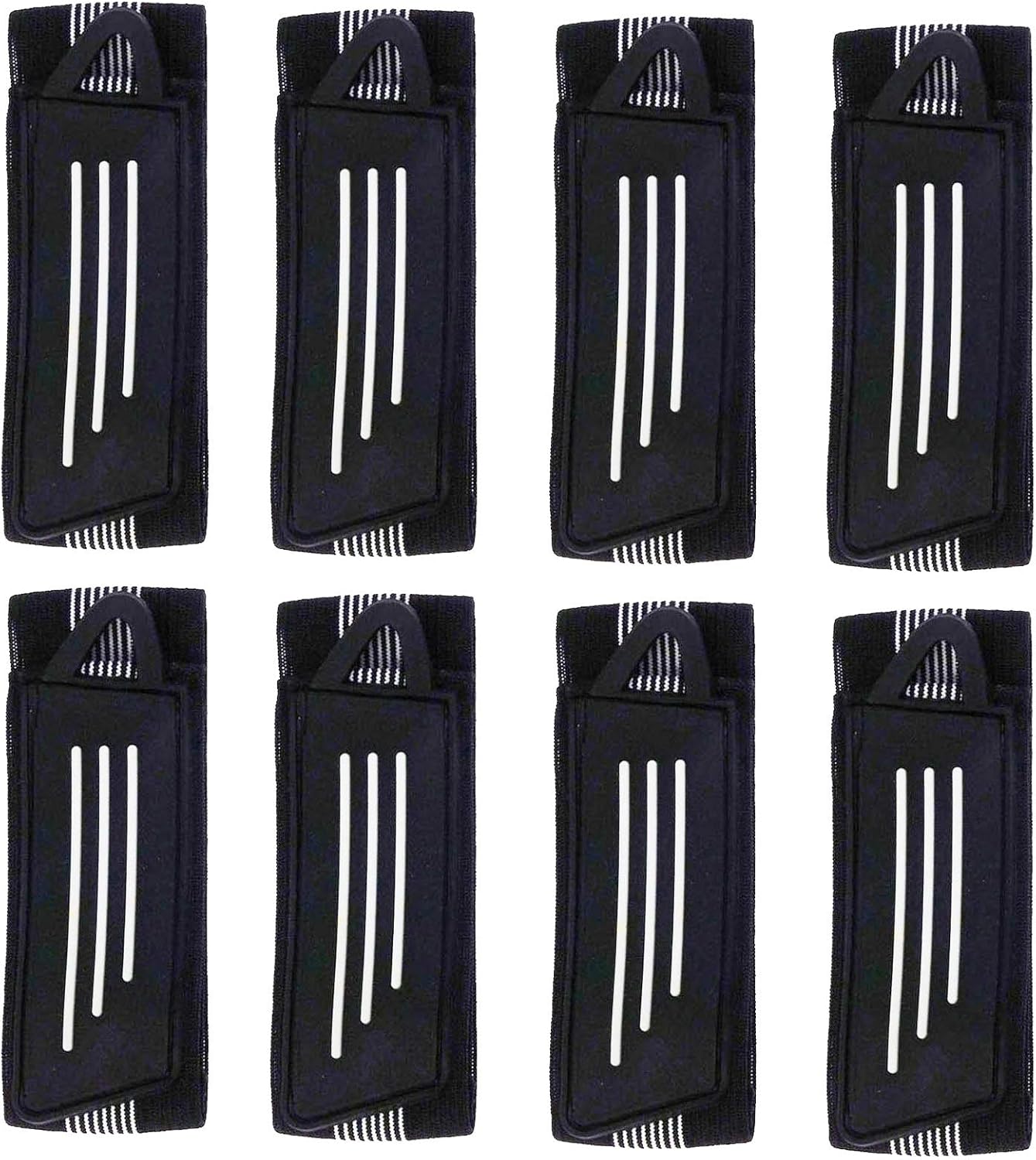 8 Pack Elastic Bike Bicycle Ankle Leg Riding Puttee Cycling Safety Bind Pant Bands Clip Strap Belt Fully Adjustable Cycling