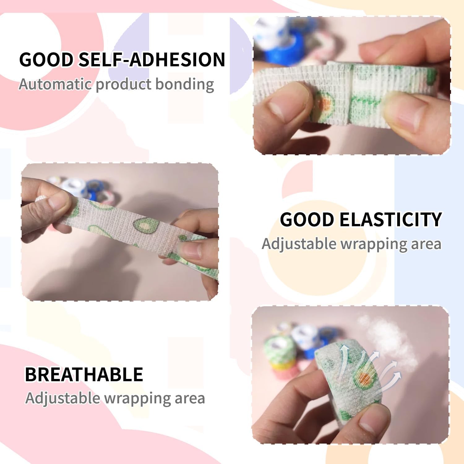 Self-Adhesive Finger Bandage - 8 Rolls of Elastic & Breathable Protector