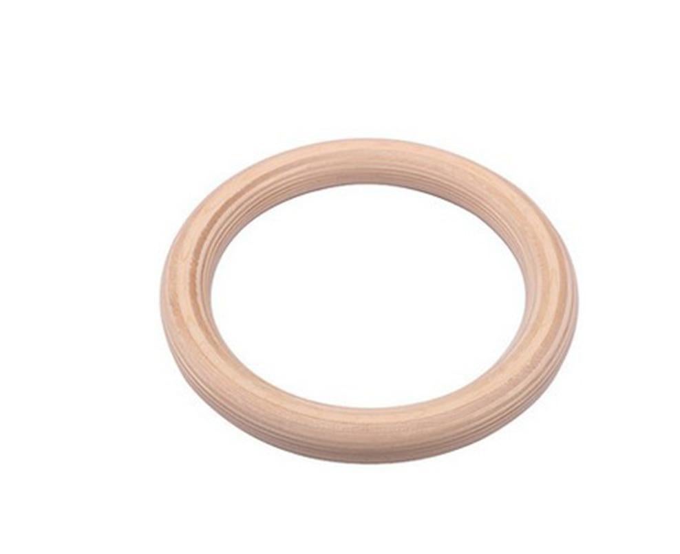 2 pcs Wood Gymnastic Rings - Olympic Gym Rings with Adjustable Straps