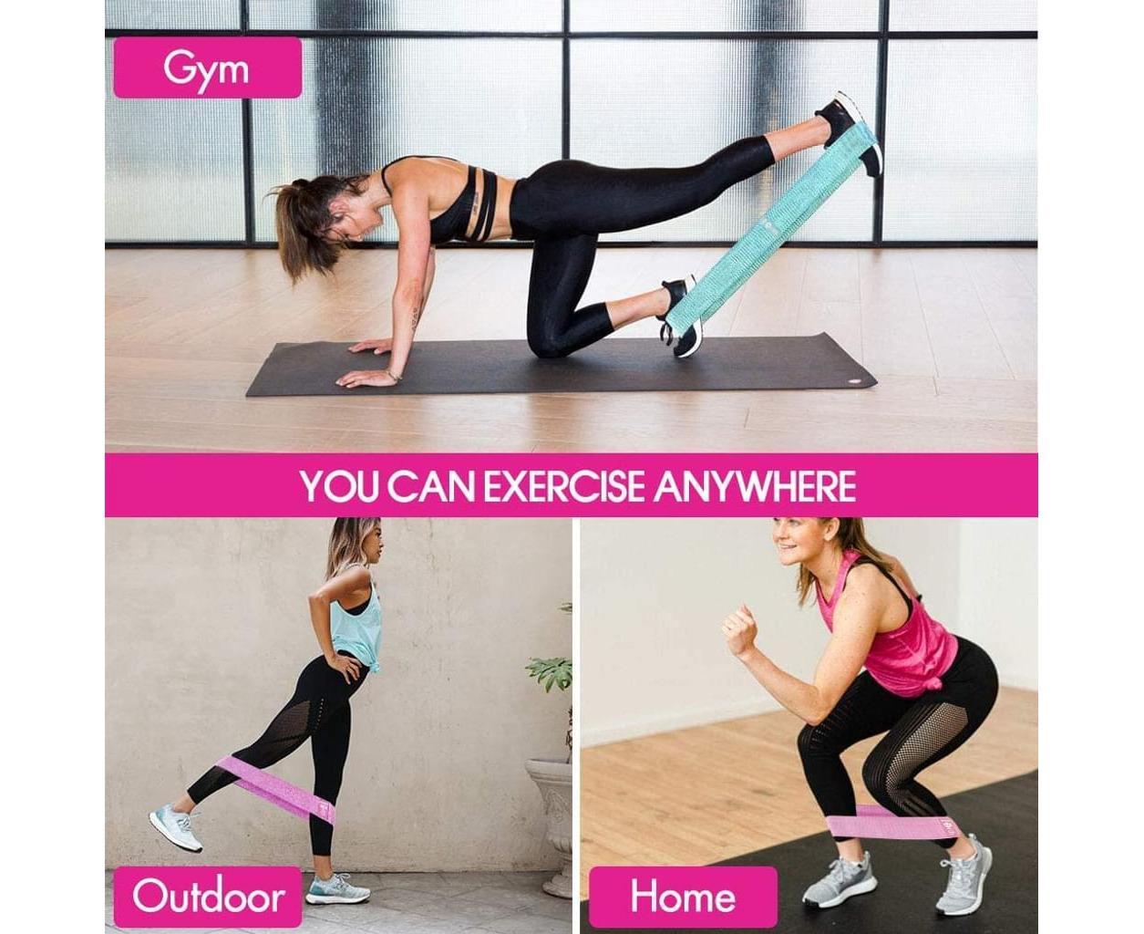 Fitness band [set of 3] Fitness bands / resistance bands set Loop band for 3 resistance levels for buttocks and legs