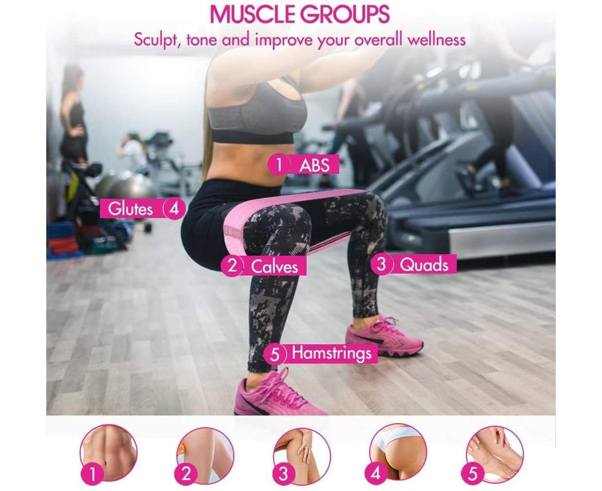 Fitness band [set of 3] Fitness bands / resistance bands set Loop band for 3 resistance levels for buttocks and legs