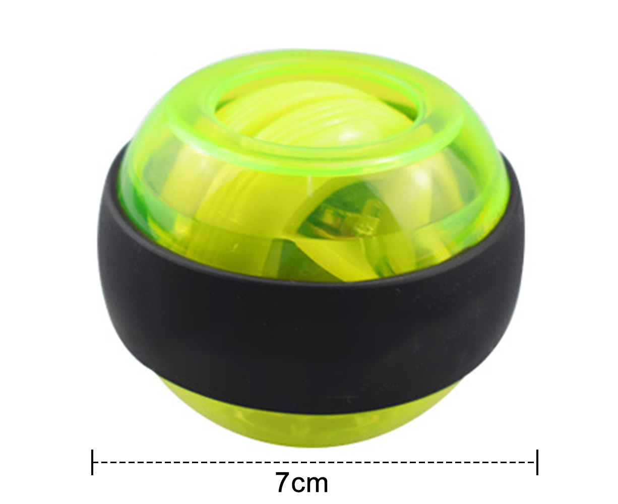 Metal Core Wrist Exerciser Wrist Strengthener Gyro Ball with LED Light - Green