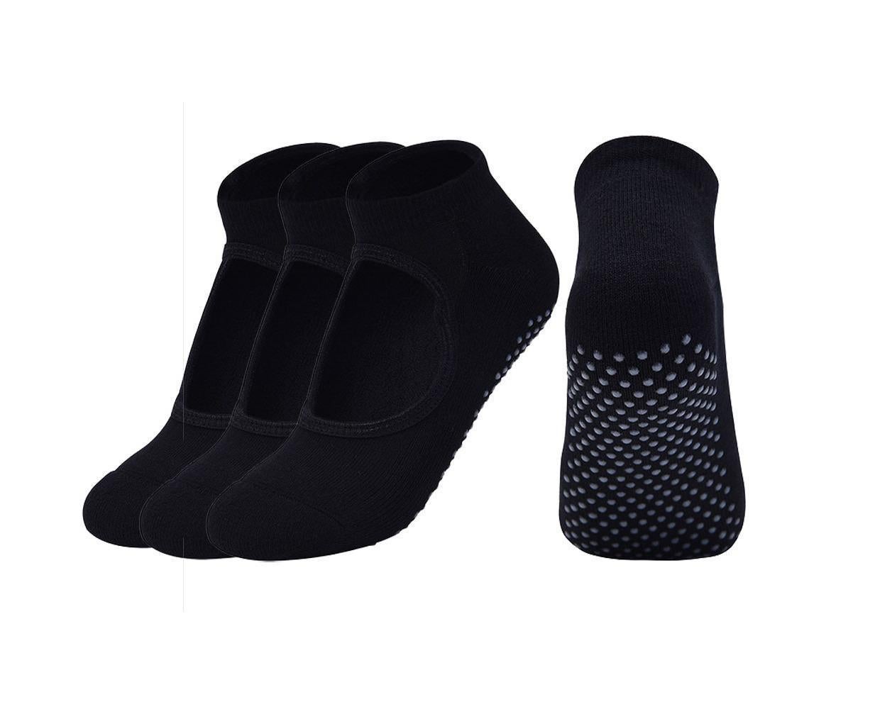 3 Pack Non Slip Grip Yoga Socks for Pilates
